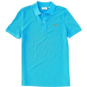 NWT Lacoste SS Polo Shirt 3XL Slim Fit Blue Ibiza